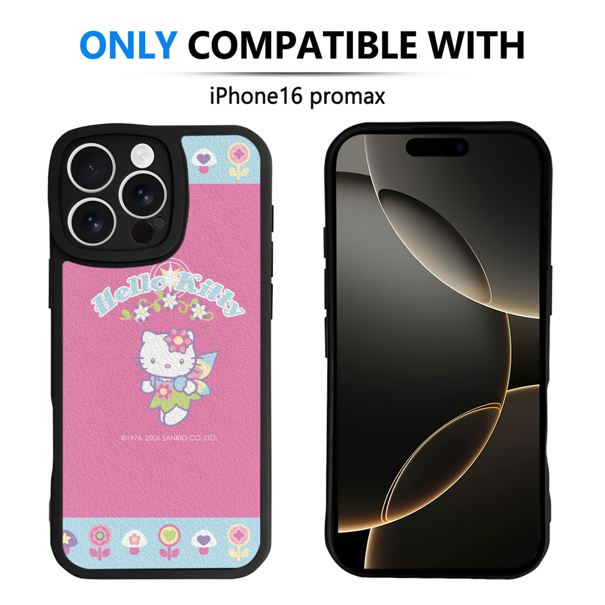 （画像用） Hello Kitty ハローキティ 【iPhone 16シリーズ対応】シリコンスマホケース（レザー調） 材質：シリコン
